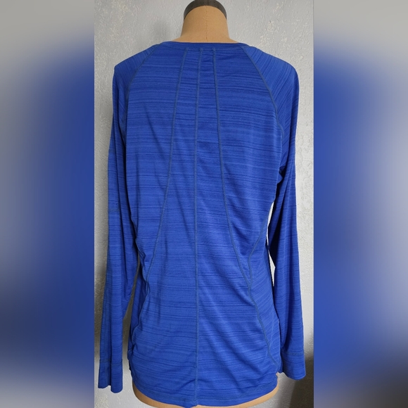 Athleta Long Sleeves Pacific Blue UPF 1/4 Zip Rash Guard Shirt Top Size XL - Picture 2 of 10
